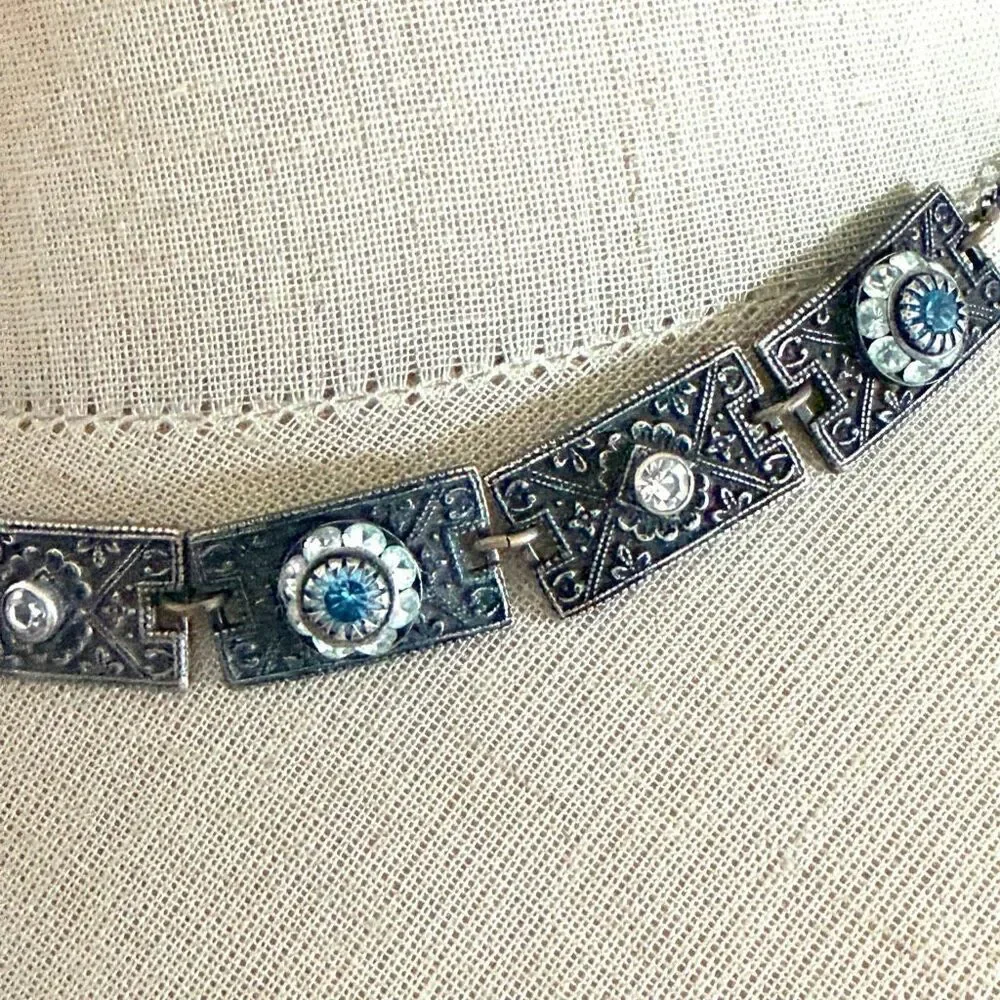 Liz Palacios San Francisco Crystal Panel Necklace